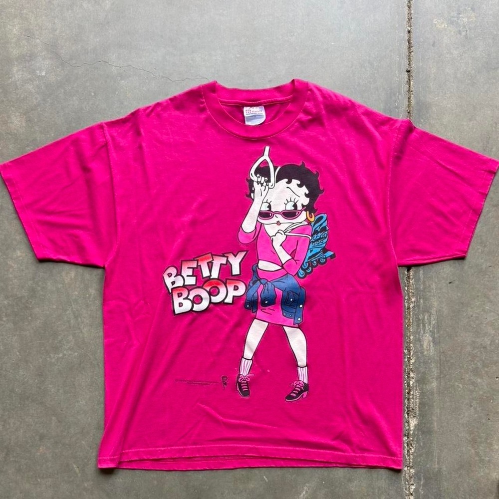 90s Betty Boop Roller Blade Cartoon Grail Boxy Shirt